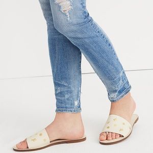 Madewell Cactus Printed Leather Slides Sz 8.5